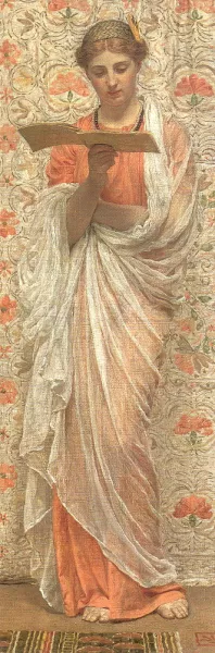 A Reader by Albert Joseph Moore - Oil Painting Reproduction