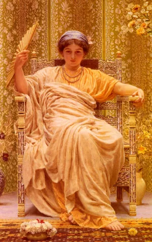 A Reverie by Albert Joseph Moore - Oil Painting Reproduction