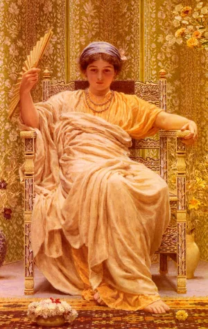 A Reverie by Albert Joseph Moore Oil Painting