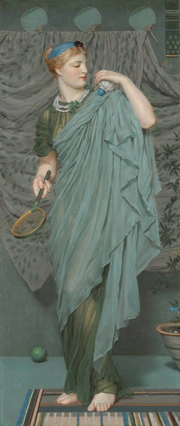Battledore by Albert Joseph Moore Oil Painting