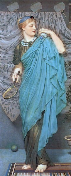 Battledore by Albert Joseph Moore Oil Painting