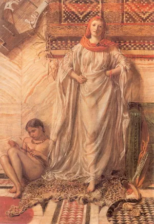 Dancing Girl Resting by Albert Joseph Moore Oil Painting