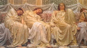 Dreamers by Albert Joseph Moore - Oil Painting Reproduction