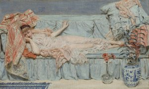 Lilies by Albert Joseph Moore Oil Painting