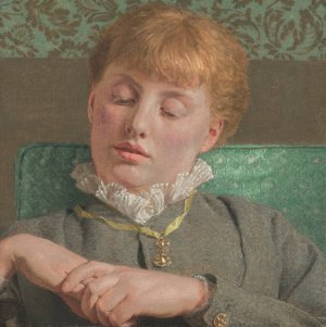 Meditation by Albert Joseph Moore Oil Painting