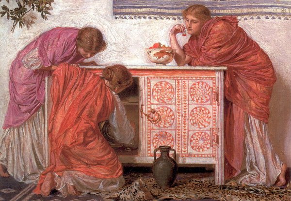 Main Product Photo of Pomegranates Painting by Albert Joseph Moore