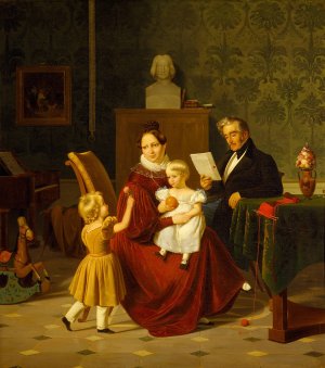 Colonel And Mrs Paulsen by Albert Kuchler Oil Painting