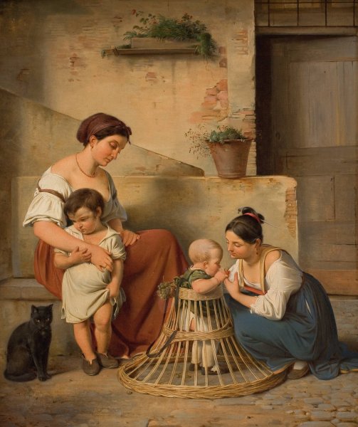 Main Product Photo of En romersk gadescene  Painting by Albert Kuchler