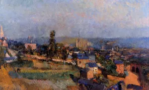 At Bois Guillaume, Near Rouen by Albert Lebourg Oil Painting