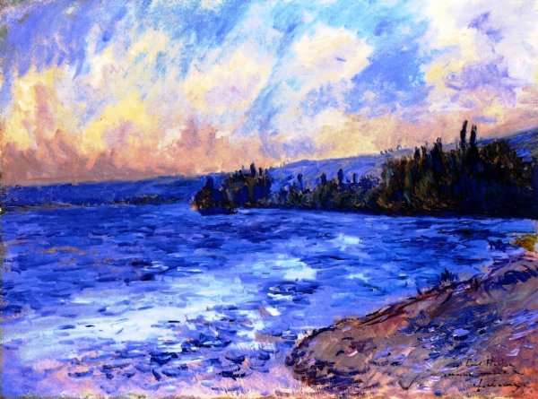 Banks of the Seine by Albert Lebourg - Hand-Painted Oil Painting Reproduction