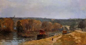 Billancourt Landscape painting by Albert Lebourg