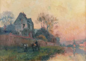 Bords De Seine a Chatou Oil painting by Albert Lebourg