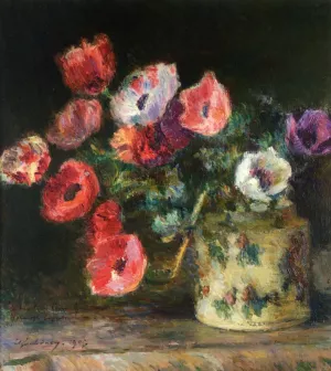 Bouquet of Anemones by Albert Lebourg Oil Painting