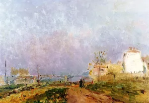 Bridge over the Seine Oil painting by Albert Lebourg