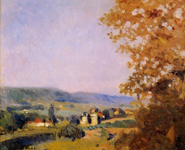 Houses in the Valley by Albert Lebourg - Hand-Painted Oil Painting Reproduction