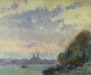 La Seine et l'ancien Trocadero by Albert Lebourg Oil Painting