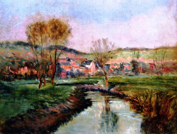 Landscape with River by Albert Lebourg - Hand-Painted Oil Painting Reproduction