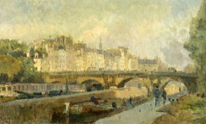 Le Pont Neuf by Albert Lebourg Oil Painting