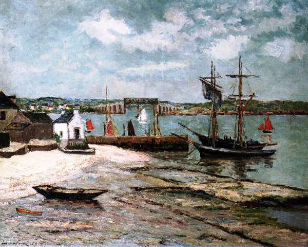 Les Huiterieres, la Trinite, Morbihan by Albert Lebourg - Hand-Painted Oil Painting Reproduction