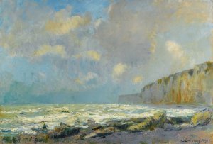 Mer Montante a Veulettes by Albert Lebourg Oil Painting
