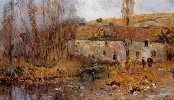 Mill in Normandy by Albert Lebourg - Hand-Painted Oil Painting Reproduction