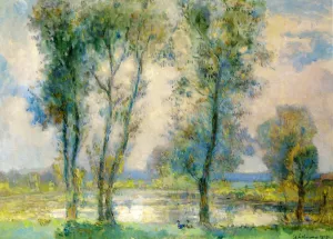 Near the Lake by Albert Lebourg - Oil Painting Reproduction