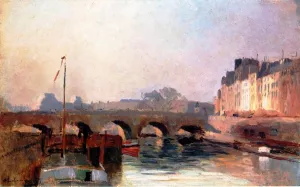 Paris - The Pont Neuf, Morning Effect by Albert Lebourg Oil Painting
