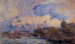 Paris, the Seine at Pont des Arts and the Institute by Albert Lebourg - Oil Painting Reproduction