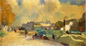 Quai du Louvre by Albert Lebourg - Oil Painting Reproduction