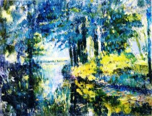 River Landscape Oil painting by Albert Lebourg