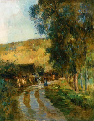 Road in the Vallee de L'Iton by Albert Lebourg Oil Painting