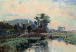 The Banks of the Durdent by Albert Lebourg Oil Painting