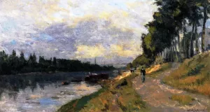 The Banks of the Seine at Puteaux by Albert Lebourg Oil Painting