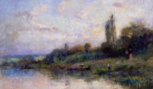 The Banks of the Seine Oil painting by Albert Lebourg