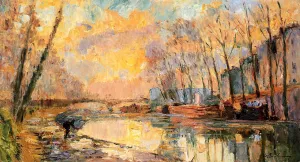The Canal at Charenton by Albert Lebourg - Oil Painting Reproduction