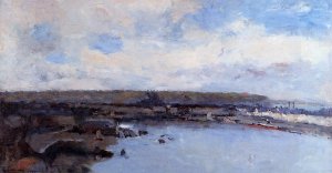 The Dieppe Basin by Albert Lebourg Oil Painting