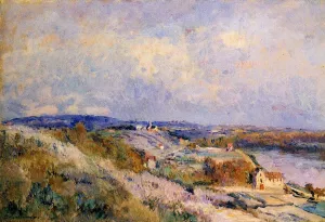 The Hills of Herblay in Spring by Albert Lebourg Oil Painting