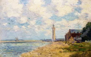 The Mouth of the Seine, Honfleur painting by Albert Lebourg