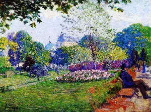 The Parc Monceau by Albert Lebourg Oil Painting