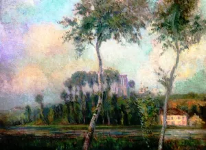 The Pond at Moulineux, Morning by Albert Lebourg - Oil Painting Reproduction