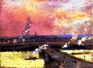 The Pont Boieldieu, Rouen by Albert Lebourg Oil Painting
