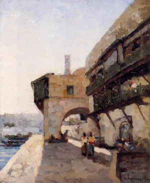The Quay de l'Amiraute in Algiers painting by Albert Lebourg