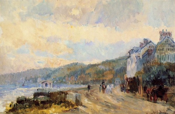 The Seine at Croisset, near Rouen by Albert Lebourg - Hand-Painted Oil Painting Reproduction