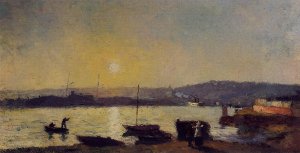 The Seine at Rouen Oil painting by Albert Lebourg