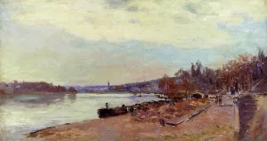 The Seine at Suresnes painting by Albert Lebourg