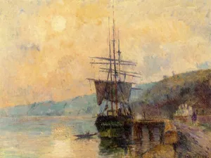 The Seine near Rouen by Albert Lebourg - Oil Painting Reproduction