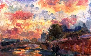 The Small Arm of the Seine at Paris by Albert Lebourg Oil Painting