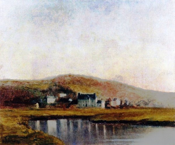 Main Product Photo of The Village of Montfort-sur-Risle Painting by Albert Lebourg