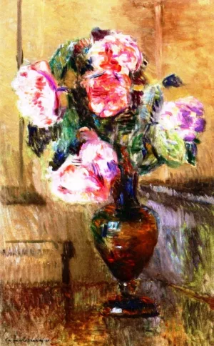 Vae of Flowers by Albert Lebourg Oil Painting