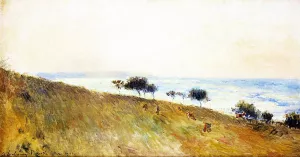 View of Berville-sur-Mer painting by Albert Lebourg